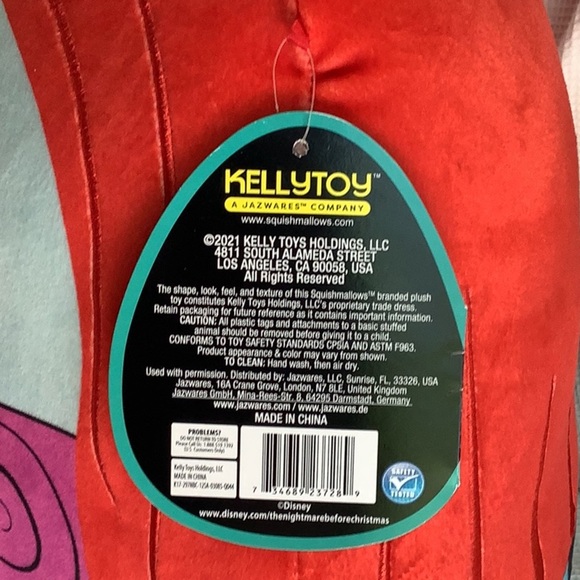 Disney Squishmallows Sally Patchwork Plush Nightmare Before Christmas 12in NWT - Picture 9 of 15